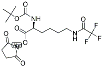 2,5-二氧代-1-吡咯烷基N<sup>2</sup>-{[(2-甲基-2-丙基)氧基]羰基}-N<sup>6</sup>-(三氟乙酰基)賴氨酸酯結(jié)構(gòu)式_34695-46-0結(jié)構(gòu)式