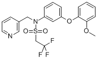 2,2,2-三氟-N-[3-(2-甲氧基苯氧基)苯基]-N-(3-吡啶基甲基)-乙磺酰胺結構式_353229-45-5結構式