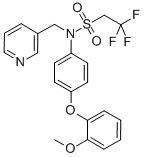 2,2,2-三氟-N-[4-(2-甲氧基苯氧基)苯基]-N-(3-吡啶基甲基)-乙磺酰胺結(jié)構(gòu)式_353231-17-1結(jié)構(gòu)式