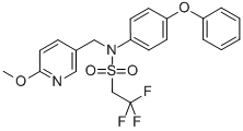 2,2,2-三氟-N-[(6-甲氧基-3-吡啶)甲基]-N-(4-苯氧基苯基)-乙磺酰胺結(jié)構(gòu)式_353231-74-0結(jié)構(gòu)式