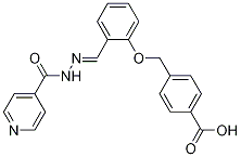 (E)-4-((2-((2-isonicotinoylhydrazono)methyl)phenoxy)methyl)benzoic acid Structure,354561-77-6Structure