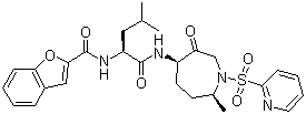 N-[(1S)-1-[[[(4R,7S)-六氫-7-甲基-3-氧代-1-(2-吡啶磺?；?-1H-氮雜革-4-基]氨基]羰基]-3-甲基丁基]-2-苯并呋喃羧酰胺結(jié)構(gòu)式_362507-64-0結(jié)構(gòu)式