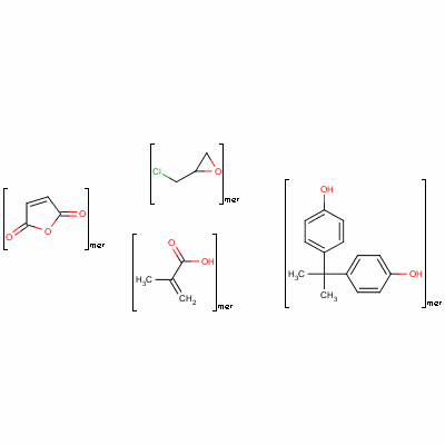 2-Methyl-2-propenoic acid polymer with (chloromethyl)oxirane 2,5-furandione and 4,4-(1-methylethylidene)bisphenol Structure,36425-16-8Structure