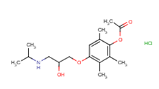 4-[2-Hydroxy-3-[(1-methylethyl)amino]propoxy]-2,3,6-trimethyl-phenol 1-acetate hydrochloride (1:1) Structure,36592-77-5Structure