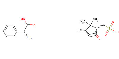 [(1S)-7,7-dimethyl-2-oxo-norbornan-1-yl]methanesulfonate; (2-phenylacetyl)ammonium Structure,36775-31-2Structure