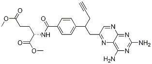 N-[4-[1-[(2,4-二氨基-6-蝶啶)甲基]-3-丁炔-1-基]苯甲酰基]-L-谷氨酸 1,5-二甲酯結構式_374777-77-2結構式