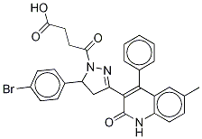 5-(4-溴苯基)-3-(1,2-二氫-6-甲基-2-氧代-4-苯基-3-喹啉)-4,5-二氫-γ-氧代-1H-吡唑-1-丁酸結(jié)構(gòu)式_380560-89-4結(jié)構(gòu)式