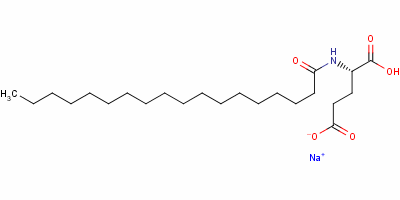 Sodium hydrogen n-(1-oxooctadecyl)-l-glutamate Structure,38517-23-6Structure