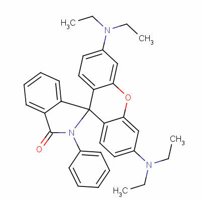 Spiro[1h-isoindole-1,9-[9h]xanthen]-3(2h)-one,3,6-bis(diethylamino)-2-phenyl- Structure,38660-35-4Structure