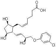 (5Z)-REL-7-[(1R,2R,3R,5S)-2-[(1E,3S)-4-(3-氯苯氧基)-3-羥基-1-丁烯基]-3,5-二羥基環(huán)戊基]-5-庚烯酸結(jié)構(gòu)式_40665-93-8結(jié)構(gòu)式