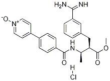 4-(4-((2R,3r)-3-(3-carbamimidoylbenzyl)-4-methoxy-4-oxobutan-2-ylcarbamoyl)phenyl)pyridine 1-oxide (hydrochloride) Structure,409081-12-5Structure