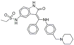 N-[(3z)-2-oxo-3-[phenyl-[4-(piperidin-1-ylmethyl)anilino]methylidene]-1h-indol-5-yl]ethanesulfonamide Structure,422513-13-1Structure