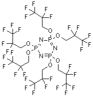 2,2,4,4,6,6-六(2,2,3,3,3-五氟丙氧基)-1,3,5,2lambda<sup>5</sup>,4lambda<sup>5</sup>,6lambda<sup>5</sup>-三氮雜三膦雜環(huán)己三烯結(jié)構(gòu)式_429-18-5結(jié)構(gòu)式