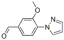 3-Methoxy-4-(1H-pyrazol-1-yl)benzaldehyde Structure,433920-87-7Structure