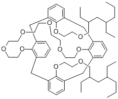 31H-4,21-(Methano[1,3]benzenomethano)-26,30-metheno-25H-dibenzo[q,z][1,4,7,10,13,16] hexaoxacycloheptacosin, 32,35-bis[2-[(2,4-diethylheptyl)oxy]ethoxy]-6,7,9,10,12,13,15,16,18,19-decahydro- Structure,467435-58-1Structure