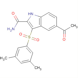 5-Acetyl-3-[(3,5-dimethylphenyl)sulfonyl]-1h-indole-2-carboxyamide Structure,473257-95-3Structure