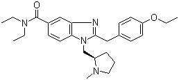 2-[(4-乙氧基苯基)甲基]-N,N-二乙基-1-[[(2r)-1-甲基-2-吡咯烷]甲基]-1H-苯并咪唑-5-羧酰胺結構式_474016-50-7結構式