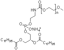 1,2-Distearoyl-sn-glycero-3-phosphoethanolamine-n-[methoxy(polyethylene glycol)-2000] (ammonium salt Structure,474922-77-5Structure