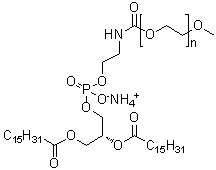 ALPHA-[(9R)-6-羥基-6-氧代-1,12-二氧代-9-[(1-氧代十六烷基)氧基]-5,7,11-三氧雜-2-氮雜-6-磷雜二十七烷-1-基]-OMEGA-甲氧基聚氧乙烯銨鹽結(jié)構(gòu)式_474922-84-4結(jié)構(gòu)式