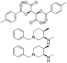 (2R,3R)-2,3-雙[(4-甲基苯甲?；?氧基]丁二酸和 (3R,4R)-N,4-二甲基-1-(苯基甲基)-3-哌啶胺的化合物結(jié)構(gòu)式_477600-71-8結(jié)構(gòu)式