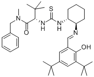 (2S)-N-芐基-2-[[(1R,2R)-2-[(3,5-二叔-丁基-2-羥基-苯基)亞甲基氨基]環(huán)己基]硫代氨基甲酰氨基]-N,3,3-三甲基-丁酰胺結(jié)構(gòu)式_479423-24-0結(jié)構(gòu)式