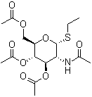 3,4,6-三-o-乙?；?2-乙酰氨基-2-脫氧-a-d-硫代吡喃葡萄糖苷乙酯結(jié)構(gòu)式_49810-41-5結(jié)構(gòu)式