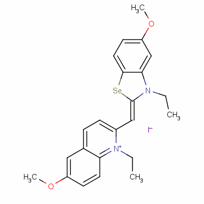 1-乙基-2-[(3-乙基-5-甲氧基-3H-苯并硒唑-2-亞基)甲基]-6-甲氧基喹啉鎓碘化物結(jié)構(gòu)式_50378-83-1結(jié)構(gòu)式