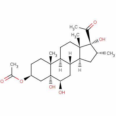 3Beta,5alpha,6beta,17-tetrahydroxy-16alpha-methylpregnan-20-one 3-acetate Structure,50629-89-5Structure