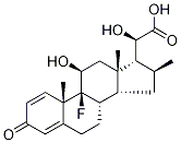 (11beta,16alpha,20R)-9-氟-11,20-二羥基-16-甲基-3-氧代孕甾烷-1,4-二烯-21-酸結(jié)構(gòu)式_50764-01-7結(jié)構(gòu)式