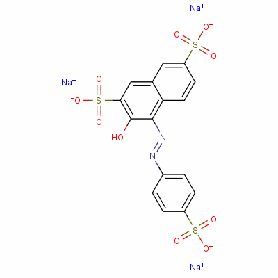 3-Hydroxy-4-[(4-sulfophenyl)azo]-2,7-napthalenedisulfonic acid trisodium Structure,50880-65-4Structure