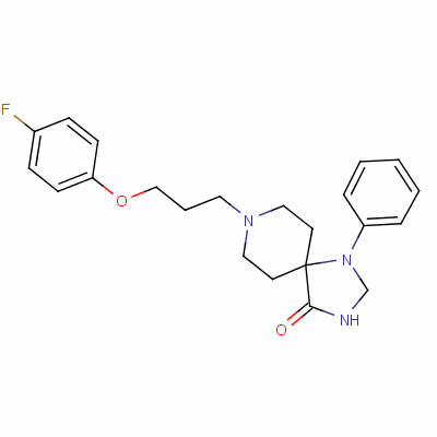 8-[3-(4-Fluorophenoxy)propyl]-1-phenyl-1,3,8-triazaspiro[4.5]decan-4-one hydrochloride Structure,510-74-7Structure