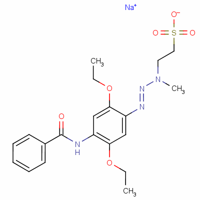 2-[3-(4-苯甲酰胺基-2,5-二乙氧基苯基)-1-甲基-2-三嗪-]乙烷磺酸鈉結(jié)構(gòu)式_5165-82-2結(jié)構(gòu)式