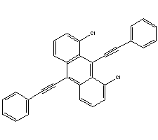 1,8-Dichloro-9,10-bis(phenylethynyl) anthracene Structure,51749-83-8Structure