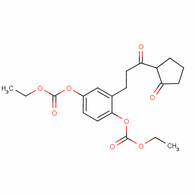 Diethyl 2-[3-oxo-3-(2-oxocyclopentyl)propyl]-p-phenylene dicarbonate Structure,51943-99-8Structure