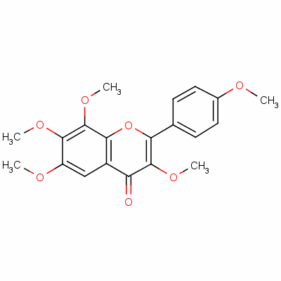 3,6,7,8-Tetramethoxy-2-(4-methoxyphenyl)chromen-4-one Structure,522-16-7Structure