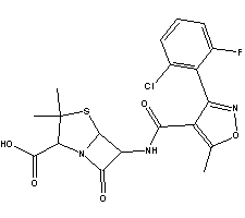 氟氯西林結構式_5250-39-5結構式