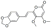 6-[(E)-2-(1,3-苯并二氧雜環(huán)戊烯l-5-基)乙烯基]-4,5-二甲氧基-2H-吡喃-2-酮結(jié)構(gòu)式_52525-96-9結(jié)構(gòu)式