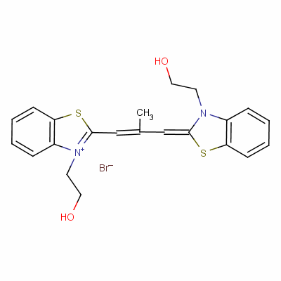 3-(2-羥基乙基)-2-[3-[3-(2-羥基乙基)-3H-苯并噻唑-2-亞基]-2-甲基丙-1-烯基]苯并噻唑鎓溴化物結(jié)構(gòu)式_52686-09-6結(jié)構(gòu)式