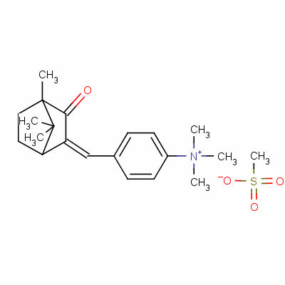 N,N,N-三甲基-4-[(4,7,7-三甲基-3-氧代雙環(huán)[2.2.1]庚-2-亞基)甲基]苯銨硫酸甲酯鹽結(jié)構(gòu)式_52793-97-2結(jié)構(gòu)式