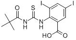 2-[[[(2,2-Dimethyl-1-oxopropyl)amino]thioxomethyl ]amino]-3,5-diiodo-benzoic acid Structure,532939-85-8Structure