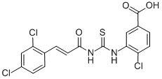 4-Chloro-3-[[[[3-(2,4-dichlorophenyl)-1-oxo-2-propenyl ]amino]thioxomethyl ]amino]-benzoic acid Structure,532941-63-2Structure