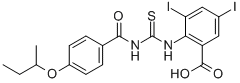 3,5-Diiodo-2-[[[[4-(1-methylpropoxy)benzoyl ]amino]thioxomethyl ]amino]-benzoic acid Structure,532942-52-2Structure