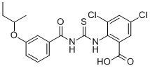 3,5-Dichloro-2-[[[[3-(1-methylpropoxy)benzoyl ]amino]thioxomethyl ]amino]-benzoic acid Structure,532947-51-6Structure