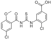 4-Chloro-3-[[[(5-chloro-2-methoxybenzoyl)amino]thioxomethyl ]amino]-benzoic acid Structure,532948-28-0Structure