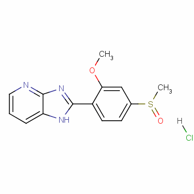 2-[2-Methoxy-4-(methylsulphinyl)phenyl ]-1h-imidazo[4,5-b]pyridine monohydrochloride Structure,53930-42-0Structure