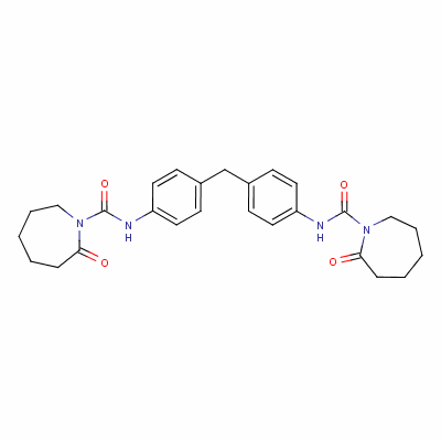 N,N-(亞甲基-二-4,1-亞苯基)-二(六氫-2-氧代)-1H-氮雜卓-1-甲酰胺;N,N-(4,4-亞甲基雙(4,1-苯基))雙(2-氧代氮雜環(huán)庚烷-1-甲酰胺)結(jié)構(gòu)式_54112-23-1結(jié)構(gòu)式