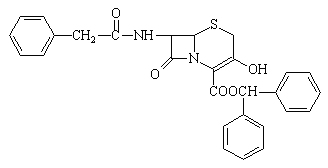 (6R,7R)-3-羥基-8-氧代-7-[(苯基乙?；?氨基]-5-硫雜-1-氮雜雙環(huán)[4.2.0]辛-2-烯-2-羧酸二苯基甲酯結(jié)構(gòu)式_54639-48-4結(jié)構(gòu)式