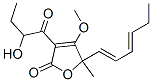 5-[(1E,3e)-1,3-己二烯基]-3-(2-羥基-1-氧代丁基)-4-甲氧基-5-甲基-2(5h)-呋喃酮結(jié)構(gòu)式_54833-27-1結(jié)構(gòu)式