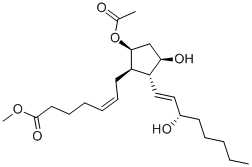 (Z)-7-[(1r,2r,3r,5s)-5-乙酰氧基-3-羥基-2-((e)-(s)-3-羥基-1-辛烯)-環(huán)戊基]-5-庚烯酸甲酯結(jié)構(gòu)式_55022-57-6結(jié)構(gòu)式