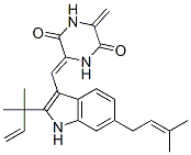 (3Z)-3-[[2-(1,1-二甲基-2-丙烯基)-6-(3-甲基-2-丁烯)-1H-吲哚-3-基]亞甲基]-6-亞甲基-2,5-哌嗪二酮結(jié)構(gòu)式_55179-54-9結(jié)構(gòu)式